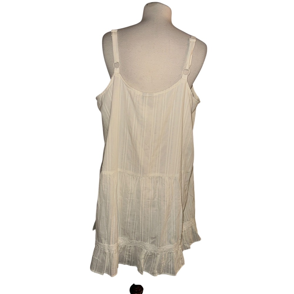 R1 Torrid Size 1 Ivory Lace Trim Cami Slip Dress Boho Layering Flowy Neutral - Picture 3 of 7